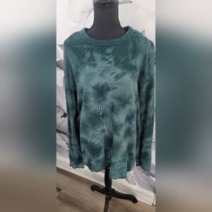 Old Navy Women's Green Tie-Dye Sweatshirt